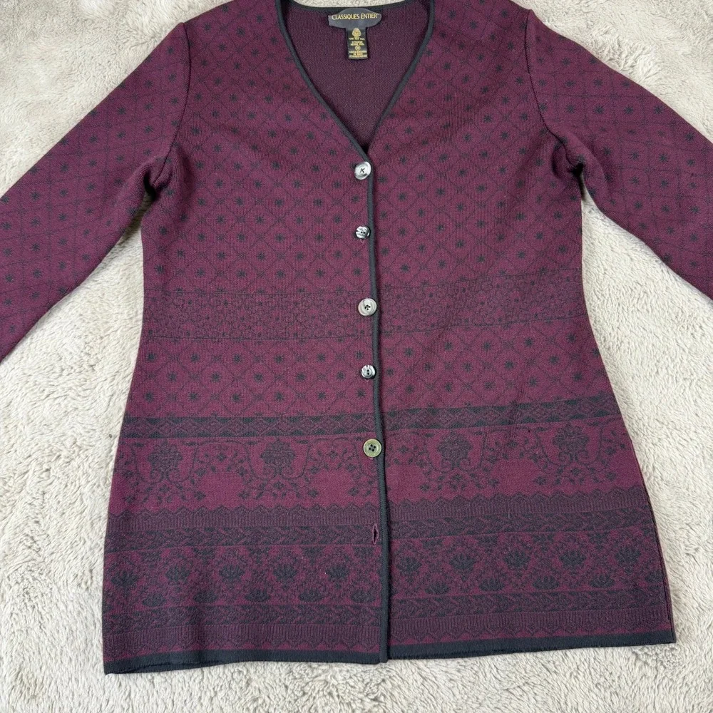 Classiques Entier Wool Cardigan Sweater Grandpa Extra Fine Merino M‎ (See pics)